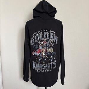 Violent Gentlemen Vegas Golden Knights Hoodie Black Zipper Zip Up Women's Size L
